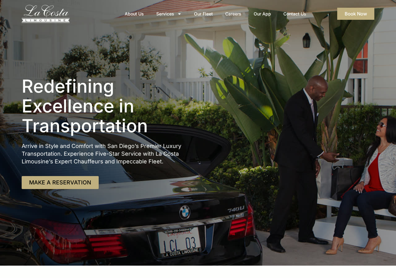 La Costa Limousine homepage screenshot